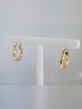 Classic Gold Hoop Earrings - Women Jewelry